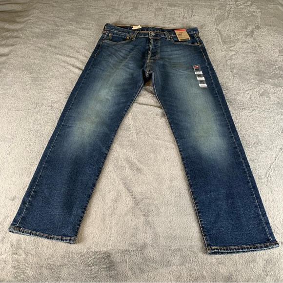 Levi's 501 Jeans Mens 33x29 Blue NWT Original Fit Straight Button Fly Denim - Picture 1 of 15